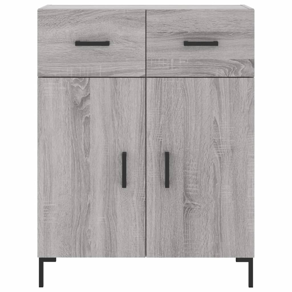vidaXL Credenza Grigio Sonoma 69,5x34x180 cm in Legno Multistrato