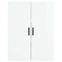 Credenza Bianco Lucido 69,5x34x180 cm in Legno Multistrato 3198155