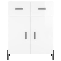 Credenza Bianco Lucido 69,5x34x180 cm in Legno Multistrato 3198155