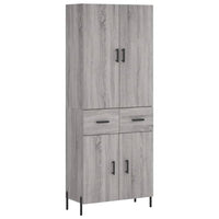 Credenza Grigio Sonoma 69,5x34x180 cm in Legno Multistratocod mxl 125817