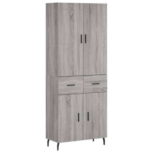 Credenza Grigio Sonoma 69,5x34x180 cm in Legno Multistrato 3198167