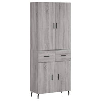 Credenza Grigio Sonoma 69,5x34x180 cm in Legno Multistratocod mxl 125575