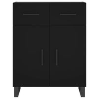 Credenza Nera 69,5x34x180 cm in Legno Multistrato 3198170