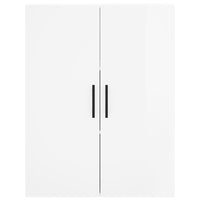 Credenza Bianco Lucido 69,5x34x180 cm in Legno Multistrato 3198171