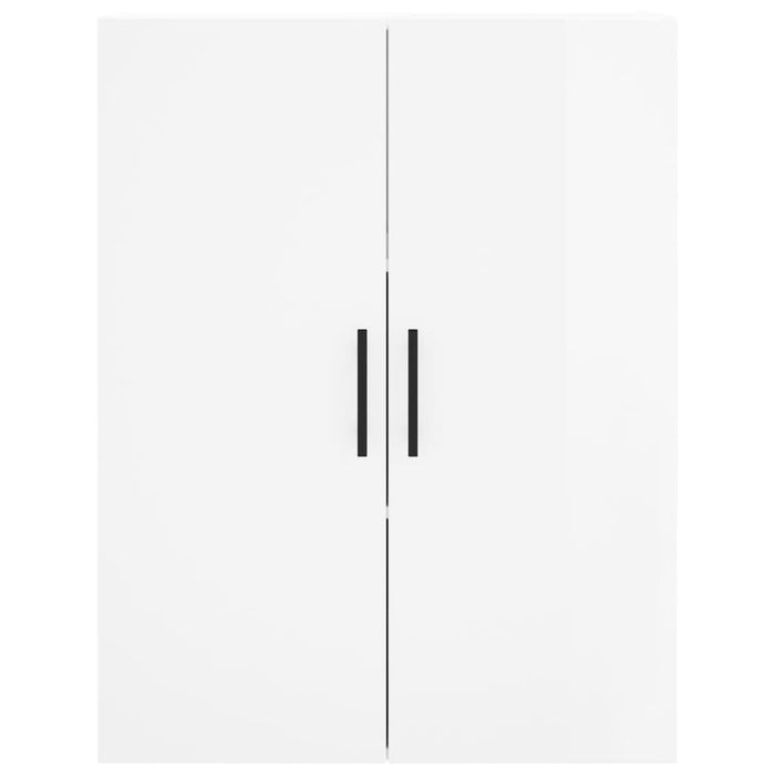 Credenza Bianco Lucido 69,5x34x180 cm in Legno Multistrato 3198171