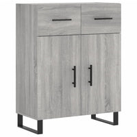 Credenza Grigio Sonoma 69,5x34x180 cm in Legno Multistrato 3198175