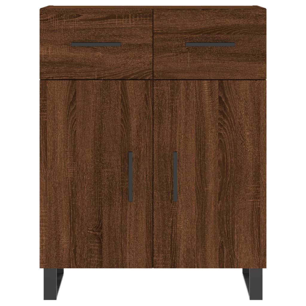 Credenza Rovere Marrone 69,5x34x180 cm in Legno Multistrato 3198176