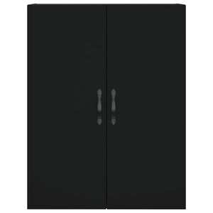 Credenza Nera 69,5x34x180 cm in Legno Multistrato 3198178