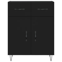 Credenza Nera 69,5x34x180 cm in Legno Multistrato 3198178