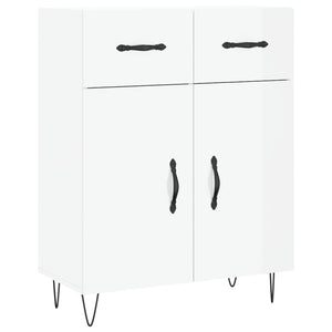 Credenza Bianco Lucido 69,5x34x180 cm in Legno Multistrato 3198179