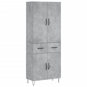 Credenza Grigio Cemento 69,5x34x180 cm in Legno Multistrato 3198181