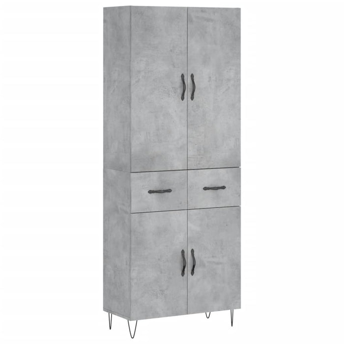 Credenza Grigio Cemento 69,5x34x180 cm in Legno Multistrato 3198181