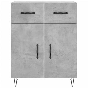 Credenza cassettiera mobile contenitore organizer cucina soggiorno salotto alto 695 x 34 x 180 cm legno ingegnerizzato grigio 02_0034701