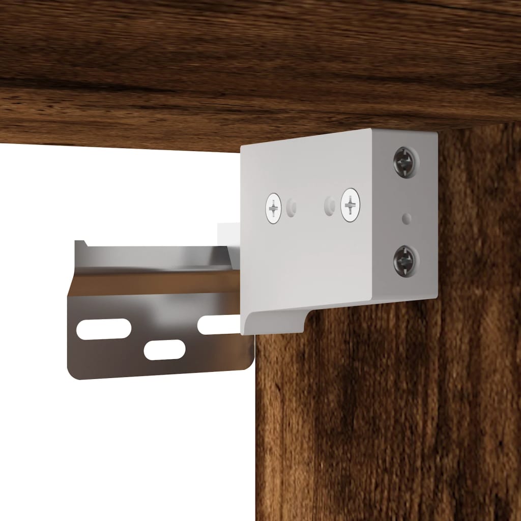 Credenza cassettiera mobile contenitore organizer cucina soggiorno salotto alto 695 x 34 x 180 cm legno ingegnerizzato marrone 02_0033506