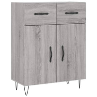 Credenza-Buffet-Armadio da cucina Grigio Sonoma 69,5x34x180 cm in Legno Multistrato 191345