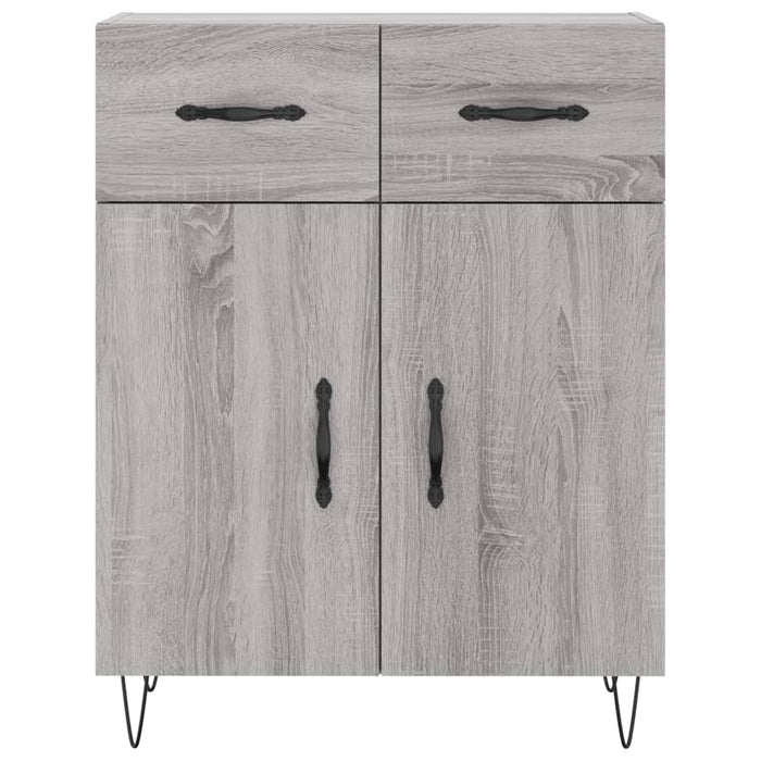 Credenza-Buffet-Armadio da cucina Grigio Sonoma 69,5x34x180 cm in Legno Multistrato 191345
