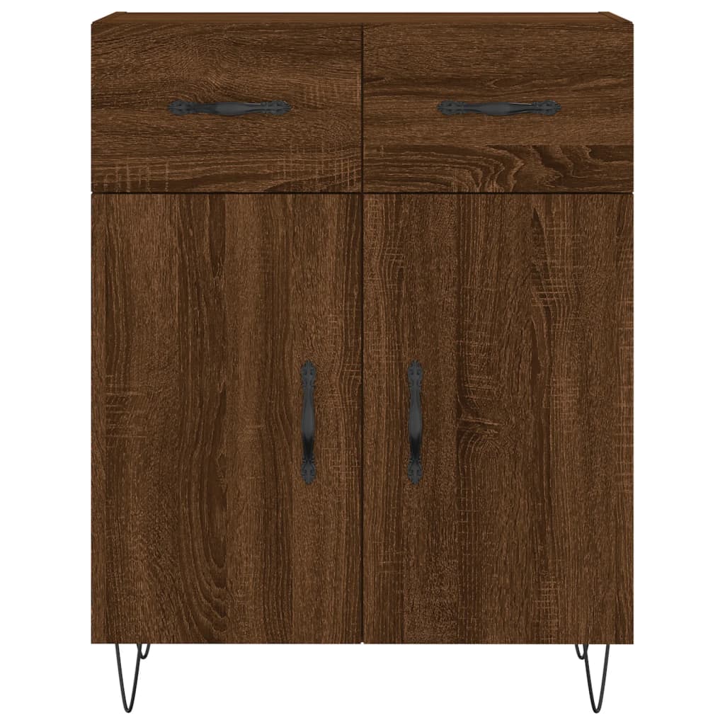 Credenza Rovere Marrone 69,5x34x180 cm in Legno Multistrato 3198184