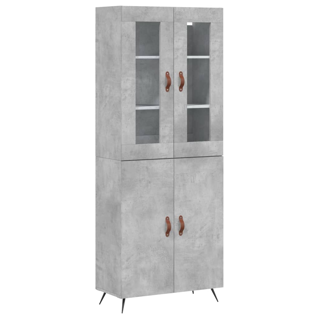 Credenza Grigio Cemento 69,5x34x180 cm in Legno Multistratocod mxl 78082