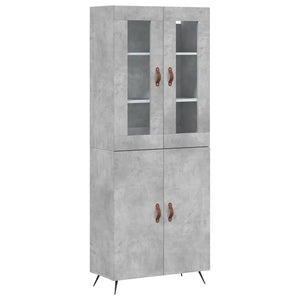 Credenza Grigio Cemento 69,5x34x180 cm in Legno Multistratocod mxl 78082