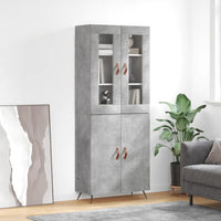 Credenza Grigio Cemento 69,5x34x180 cm in Legno Multistratocod mxl 78082