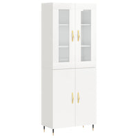 Credenza Bianco Lucido 69,5x34x180 cm in Legno Multistratocod mxl 101532