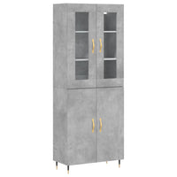 Credenza Grigio Cemento 69,5x34x180 cm in Legno Multistrato 3198197