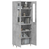 Credenza Grigio Cemento 69,5x34x180 cm in Legno Multistrato 3198197