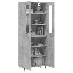 Credenza Grigio Cemento 69,5x34x180 cm in Legno Multistrato 3198197