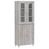 Credenza Grigio Sonoma 69,5x34x180 cm in Legno Multistrato 3198199