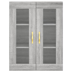 Credenza Grigio Sonoma 69,5x34x180 cm in Legno Multistrato 3198199