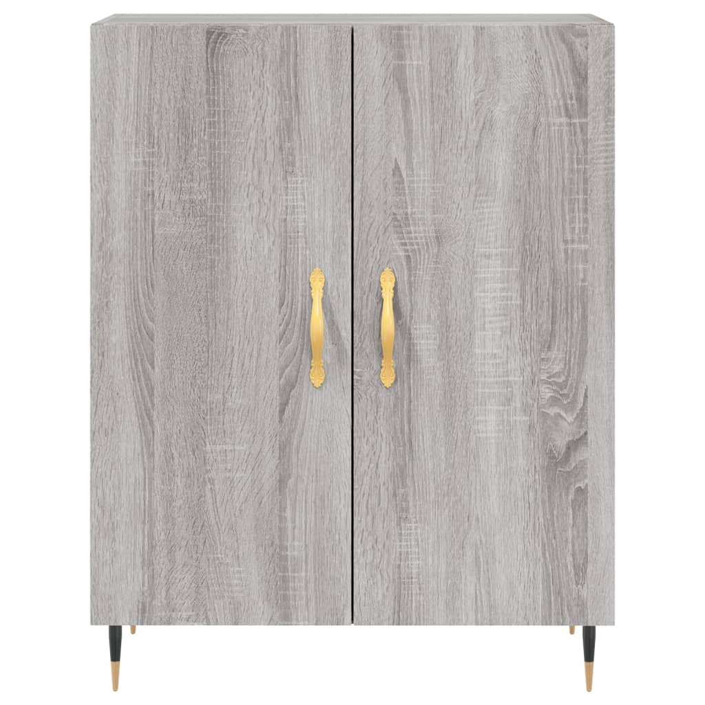 Credenza Grigio Sonoma 69,5x34x180 cm in Legno Multistrato 3198199