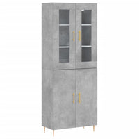 Credenza Grigio Cemento 69,5x34x180 cm in Legno Multistratocod mxl 101516