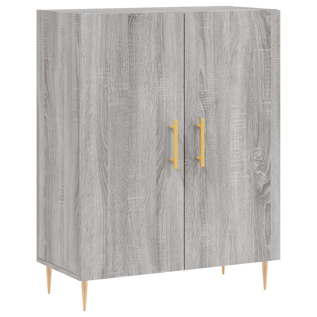 Credenza Grigio Sonoma 69,5x34x180 cm in Legno Multistrato 3198207