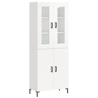 Credenza Bianco Lucido 69,5x34x180 cm in Legno Multistrato 3198211