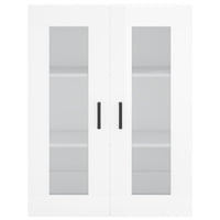 Credenza Bianco Lucido 69,5x34x180 cm in Legno Multistrato 3198211