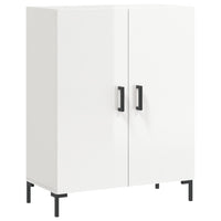 Credenza Bianco Lucido 69,5x34x180 cm in Legno Multistrato 3198211