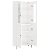 Credenza Bianco Lucido 69,5x34x180 cm in Legno Multistrato 3198219