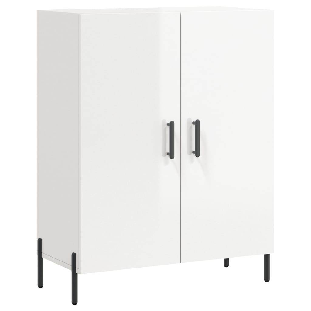 Credenza Bianco Lucido 69,5x34x180 cm in Legno Multistrato 3198219