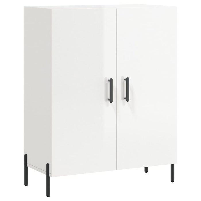 Credenza Bianco Lucido 69,5x34x180 cm in Legno Multistrato 3198219