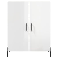 Credenza Bianco Lucido 69,5x34x180 cm in Legno Multistrato 3198219
