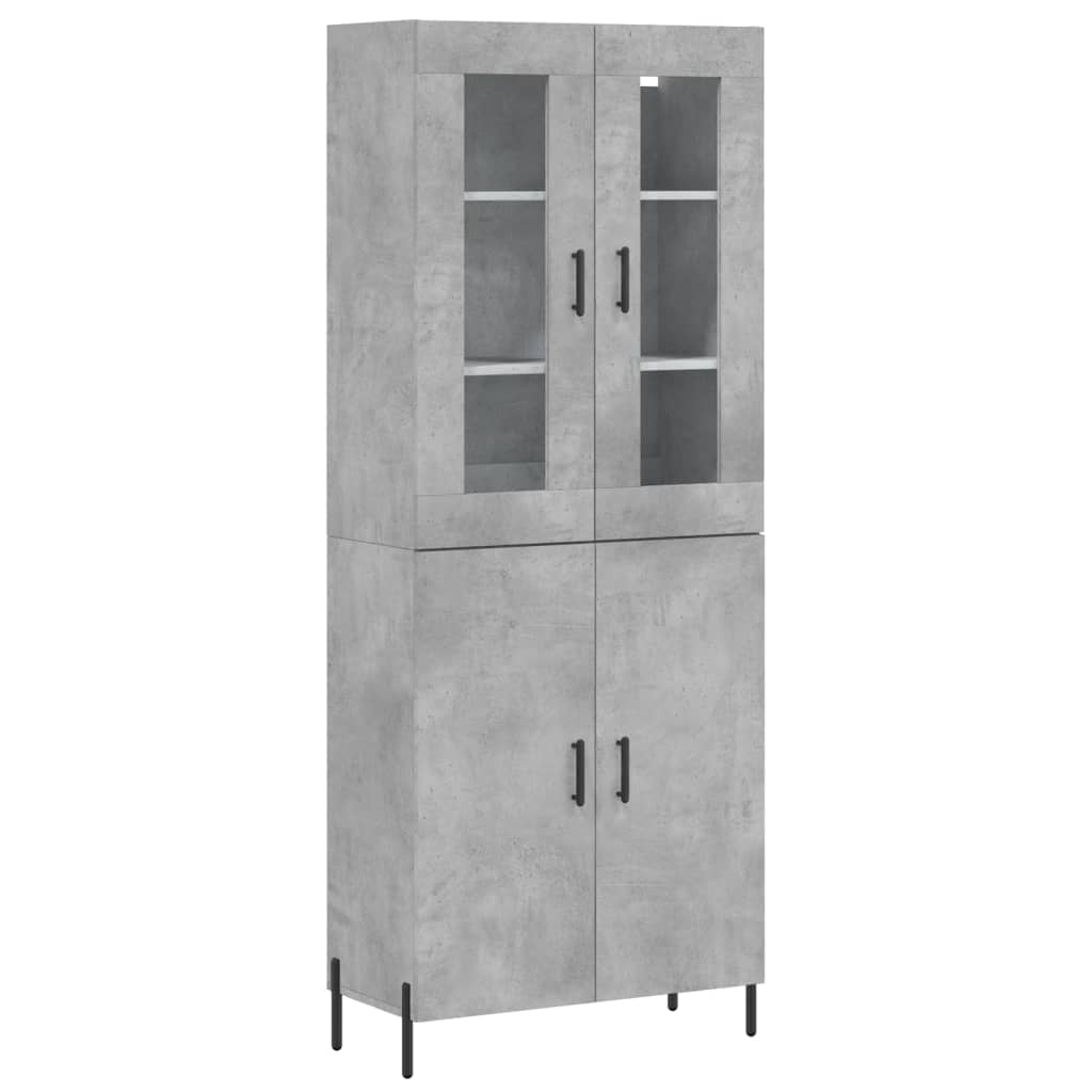 Credenza Grigio Cemento 69,5x34x180 cm in Legno Multistrato 3198221