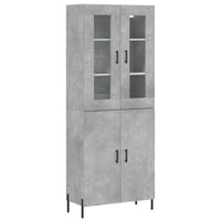 Credenza Grigio Cemento 69,5x34x180 cm in Legno Multistrato 3198221