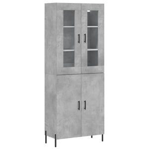 Credenza Grigio Cemento 69,5x34x180 cm in Legno Multistrato 3198221