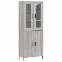 Credenza Grigio Sonoma 69,5x34x180 cm in Legno Multistrato 3198223