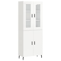 Credenza Bianco Lucido 69,5x34x180 cm in Legno Multistratocod mxl 77526