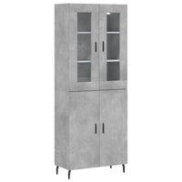 Credenza cassettiera mobile contenitore organizer cucina soggiorno salotto alto 695 x 34 x 180 cm legno ingegnerizzato grigio 02_0034578