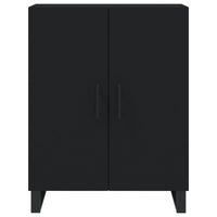 Credenza Nera 69,5x34x180 cm in Legno Multistrato 3198234