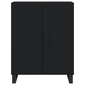 Credenza Nera 69,5x34x180 cm in Legno Multistrato 3198234