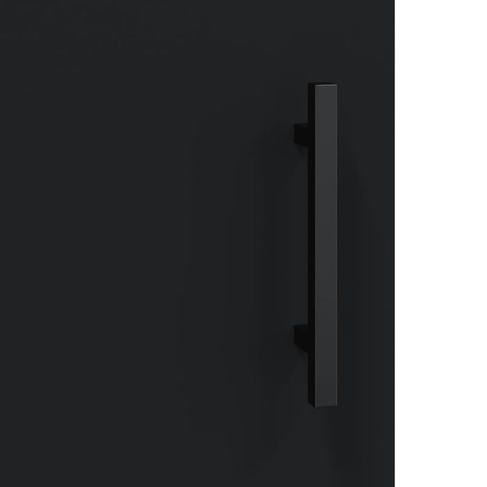 Credenza Nera 69,5x34x180 cm in Legno Multistrato 3198234