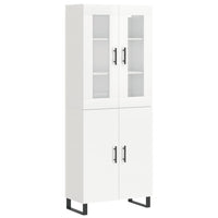 Credenza Bianco Lucido 69,5x34x180 cm in Legno Multistrato 3198235